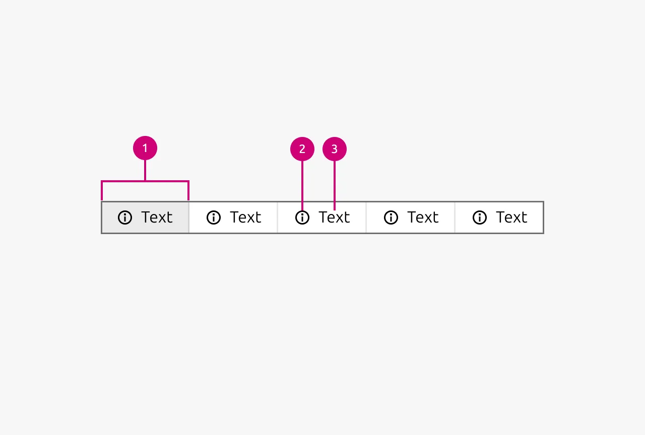 Segmented control anatomy