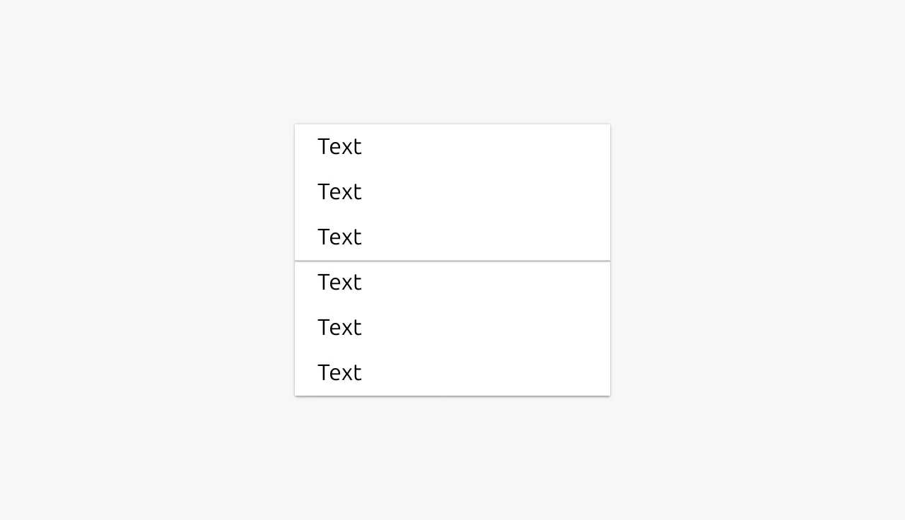 Contextual menu example